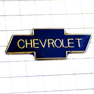 ピンバッジ・シボレー車エンブレム紺色十字 CHEVROLET USA