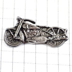 ピンバッジ・ハーレーダビッドソン二輪バイク銀色ピューター製シルバー  HARLEY-DAVIDSON BIKER USA PEWTER