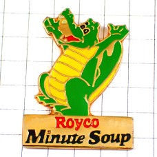 ピンバッジ・緑のワニ鰐スープ会社 ROYCO SOUP FRANCE