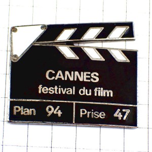 ピンバッジ・カンヌ映画祭カチンコ小道具 CLAP CANNES CANNES-FESTIVAL FRANCE