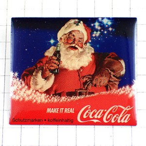 ピンバッジ・クリスマスのサンタとコカコーラ星空 COCA-COLA SANTA-CLAUS GERMANY