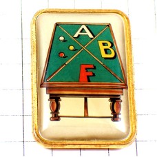 ピンバッジ・ビリヤードＡＢＦ球撞き台 BILLIARD SNOOKER BILLARD ABF FRANCE