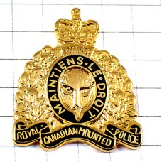 ピンバッジ・王立カナダ騎馬警察ポリス金色ゴールド RCMP CANADA ROYAL-CANADIAN-MOUNTED-POLICE