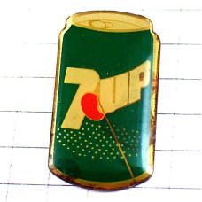 ピンバッジ・セブンアップ飲物グリーン缶 7UP SEVEN-UP