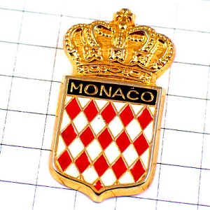 ピンバッジ・王冠モナコ公国の紋章 MONACO