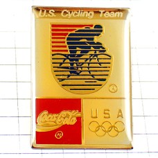 ピンバッジ・自転車アメリカチーム/USAオリンピック五輪コカコーラ