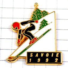 ピンバッジ・スキー五輪アルベールビル冬季オリンピック1992年スキー選手ビンテージ中古品 ALBERTVILLE-1992 SAVOIE FRANCE