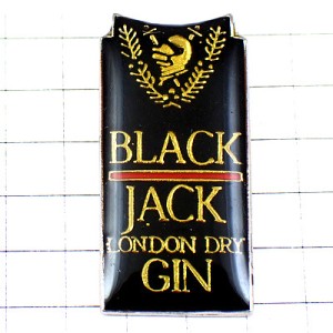 ピンバッジ・ロンドン酒ドライジン英国ブラックジャック BLACK-JACK LONDON ENGLAND GIN