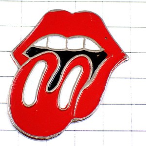 ピンバッジ・ローリングストーンズ唇舌リップ＆タン音楽バンド英国イギリスUK ROLLING-STONES