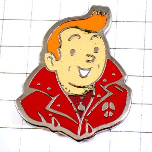 ピンバッジ・タンタンの冒険主人公BD漫画トレンチコート TINTIN HERGE