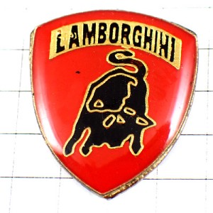 ピンバッジ・ランボルギーニ車エンブレム黒い牛ロゴマーク LAMBORGHINI ITALIA ITALY