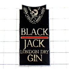 ピンバッジ・ロンドン酒ドライジン英国ブラックジャック BLACK-JACK LONDON ENGLAND GIN