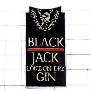 ピンバッジ・ロンドン酒ドライジン英国ブラックジャック BLACK-JACK LONDON ENGLAND GIN