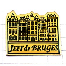 ピンバッジ・チョコレート会社ジェフドゥブルージュJB紋章 JEFF-DE-BRUGES BELGIUM