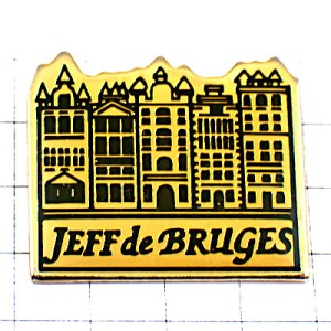 ピンバッジ・チョコレート会社ジェフドゥブルージュJB紋章 JEFF-DE-BRUGES BELGIUM