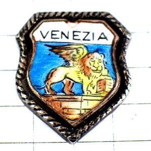 ピンバッジ・ヴェネツィアの獅子の紋章ライオン翼サンマルコ広場の聖マルコ大聖堂 VENEZIA ITALIA ITALY