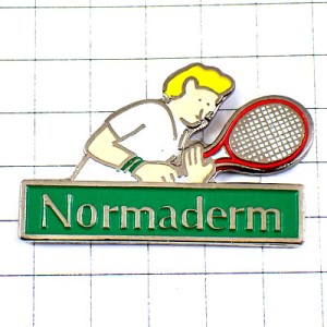 ピンバッジ・テニス選手ラケット NORMADERM FRANCE