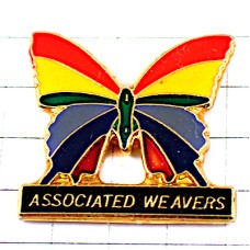 ピンバッジ・虹色のチョウチョウ蝶々 ASSOCIATED-WEAVERS 