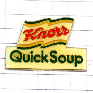 ピンバッジ・クノール飲物インスタントスープ旗 KNORR SOUPE SOUP