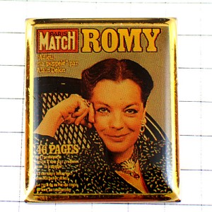 ピンバッジ・ロミーシュナイダー女優シシー雑誌の表紙パリマッチ ROMY-SCHNEIDER PARIS-MATCH