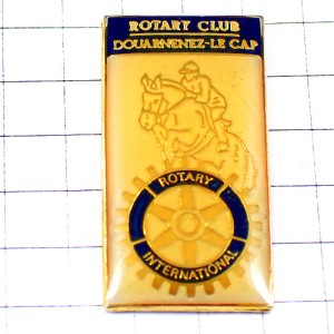 ピンバッジ・乗馬ロータリークラブ歯車インターナショナル社会奉仕団体 ROTARY