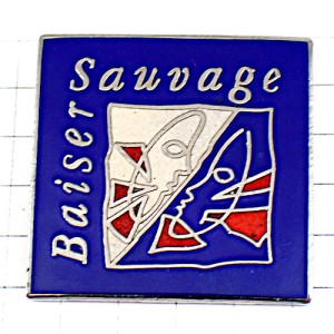 ピンバッジ・香水キス仮面の二人マスク BAISER-SAUVAGE