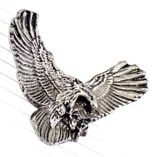 ピンバッジ・鷲イーグルわしピューター製シルバー銀色 EAGLE PEWTER BIKER