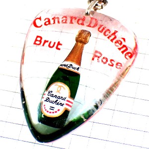 キーホルダー・キャナールデュシェーヌ瓶シャンパーニュ酒シャンパン CHAMPAGNE CANARD-DUCHENE FRANCE