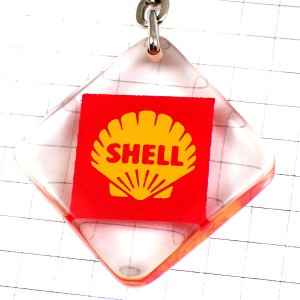 キーホルダー・シェル石油オイル黄色い二枚貝 SHELL ENGLAND