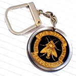 キーホルダー・ミツバチ蜜蜂カトリック聖クリストフォロス聖人 SAINT-CHRISTOPHE LUCKY-CHARM ABEILLE BEE FRANCE