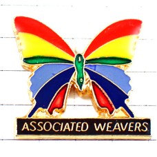 ピンバッジ・虹色のチョウチョウ蝶々 ASSOCIATED-WEAVERS 