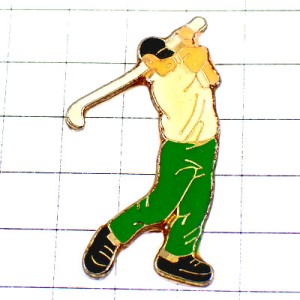 ピンバッジ・ゴルファークラブを振りきるゴルフ GOLF PLAYER