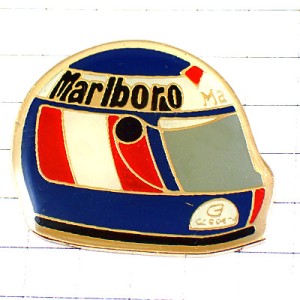 ピンバッジ・ベルガーF1パイロット車レース選手 MARLBORO GERHARD-BERGER HELMET GERMANY