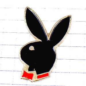 ピンバッジ・プレイボーイ兎ウサギ黒いうさぎ兎 PLAYBOY