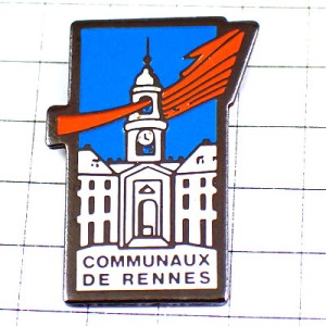 ピンバッジ・レンヌ町の名前ブルターニュ地方 RENNES BRETAGNE