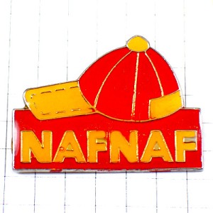 ピンバッジ・ナフナフ赤い野球帽 NAF-NAF FRANCE