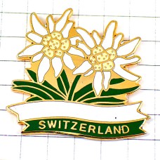 ピンバッジ・エーデルワイス白い花スイス EDELWEISS SWISS SWITZERLAND