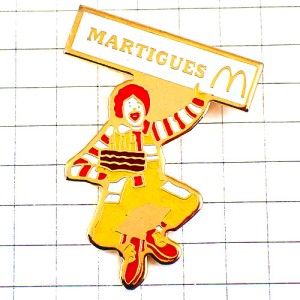 ピンバッジ・マクドナルドのドナルドお菓子Ｍケーキお菓子