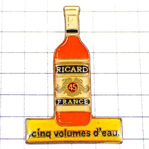 ピンバッジ・リカール酒パスティス瓶ボトル型 PASTIS RICARD FRANCE