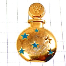 ピンバッジ・ヴェイル香水壜スター星ゴールド金色WORTH PARIS RENE-LALIQUE JE-REVIENS FRANCE