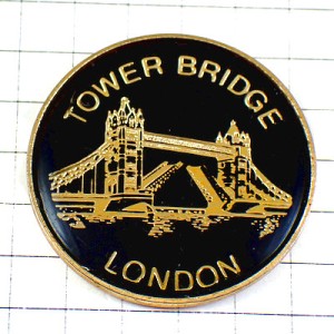 ピンバッジ・ロンドン塔と橋イギリス英国UK TOWER-BRIDGE LONDON ENGLAND