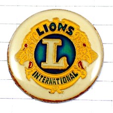 ピンバッジ・ライオンズクラブ「Ｌ」LIONS-CLUB LIONS-INTERNATIONAL