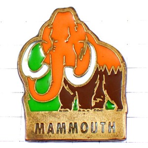 ピンバッジ・先史時代マンモス狩猟ハンティング象 PREHISTORY MAMOUTH MAMMOTH