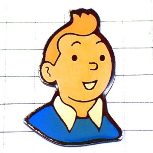 ピンバッジ・タンタンの冒険旅行バンドデシネ主人公BD TINTIN HERGE