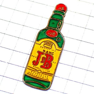 ピンバッジ・J&Bレア/ウイスキー酒ボトル型 J&B SCOTCH WHISKY SCOTLAND