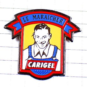 ピンバッジ・お肉屋さんのムッシュー CARIGEL MARAICHER FRANCE