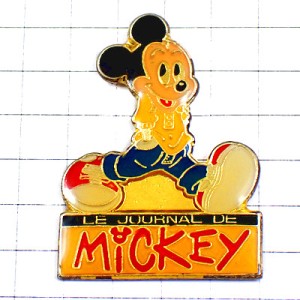 ピンバッジ・ミッキーマウス雑誌ジーンズのポケットに手ディズニー DISNEY MICKEY JOURNAL