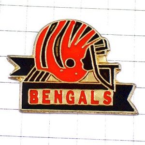 ピンバッジ・アメフトUSAシンシナティベンガルズNFLヘルメット一個オレンジ色 CINCINNATI BENGALS