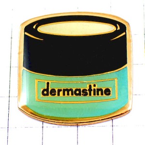 ピンバッジ・青い瓶の男性用化粧品 DERMASTINE FRANCE