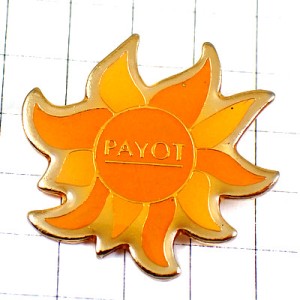 ピンバッジ・パイヨ化粧品オレンジ色の太陽 PAYOT PARIS